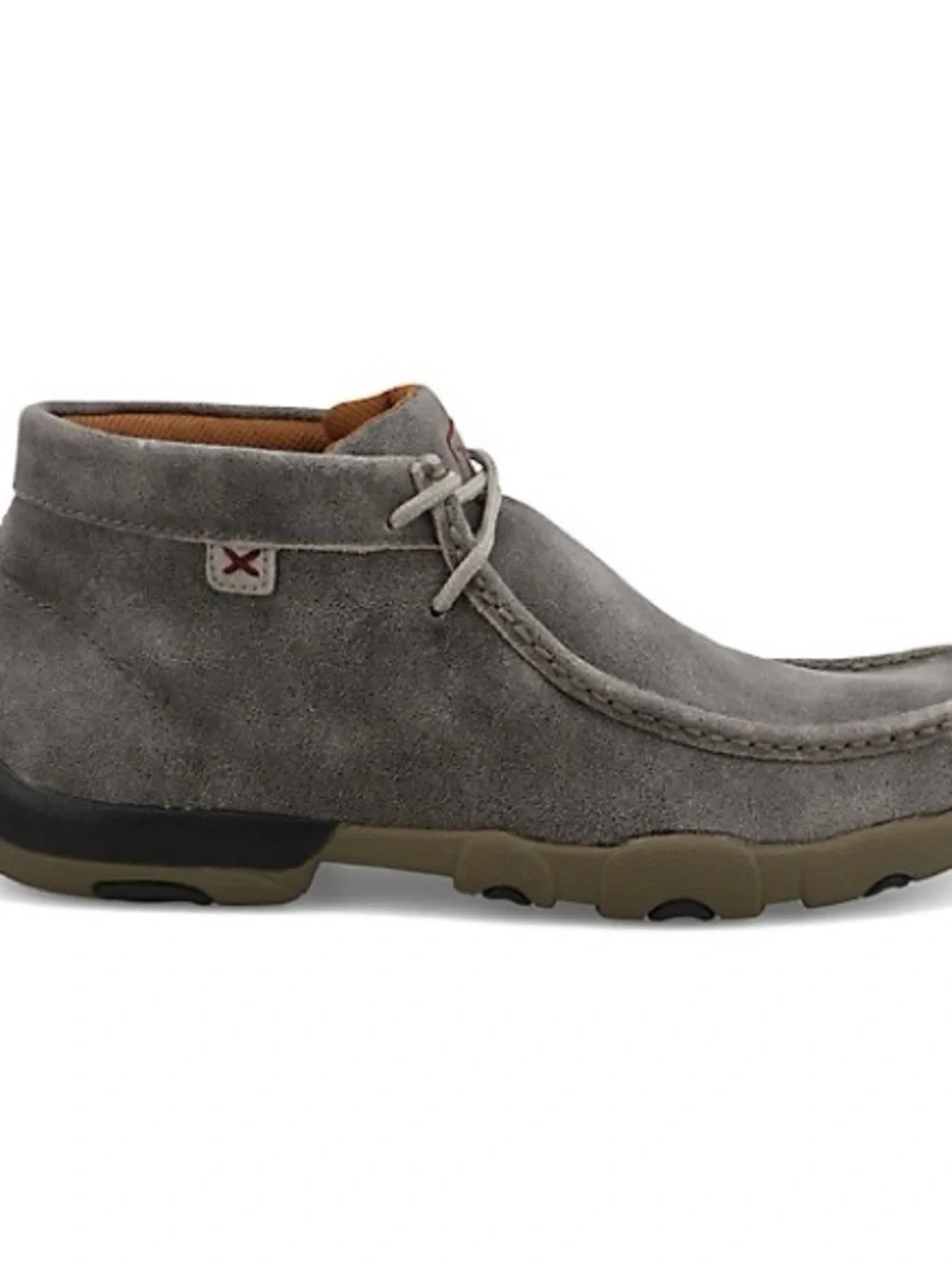 Twisted X Men's Chukka Leather Driving Moc Shoes in Grey